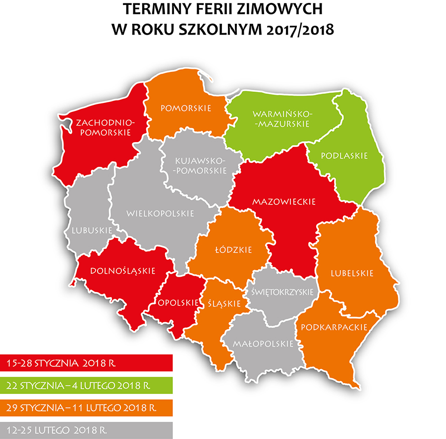 mapa-polska-ferie-2018